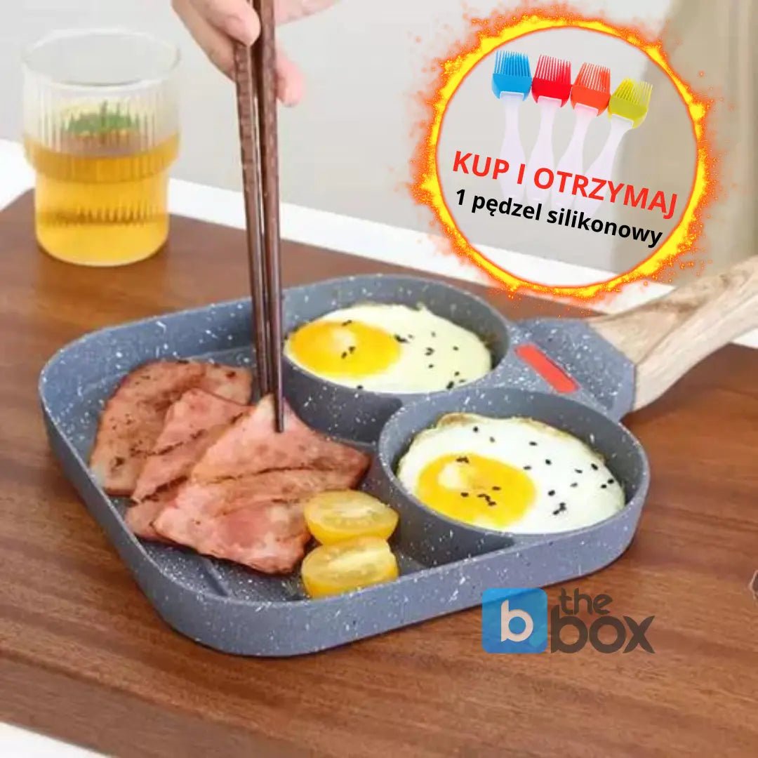 Patelnia 3 w 1 z powłoką nieprzywierającą + 1 silikonowa szczotka Marlene Polonia