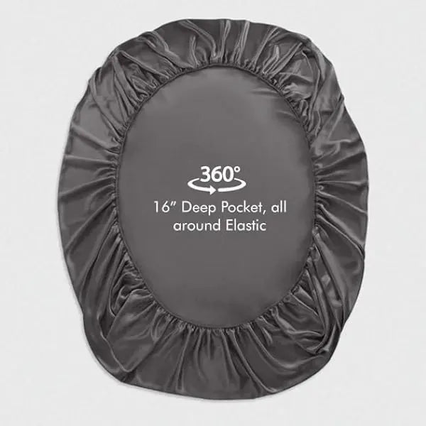 Zestaw z 2 Jedwabna Pościel (2x prześcieradło + 4x jedwabne poszewki GRATIS) | SILKYFIT Matheus