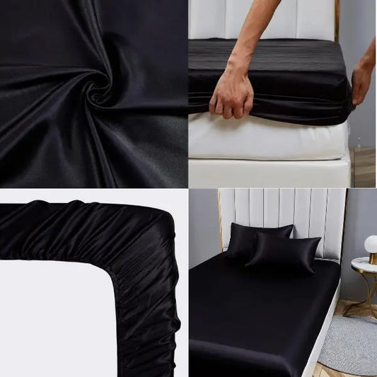 Zestaw z 3 Jedwabna Pościel (3x prześcieradło + 6x jedwabne poszewki GRATIS) | SILKYFIT Matheus 219