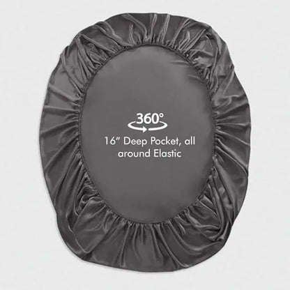 Zestaw z 3 Jedwabna Pościel (3x prześcieradło + 6x jedwabne poszewki GRATIS) | SILKYFIT Matheus 219